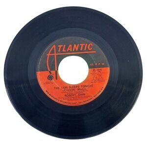 Robert John 45 RPM Vinyl Record The Lion Sleeps Tonight Janet‎ Tested Vintage